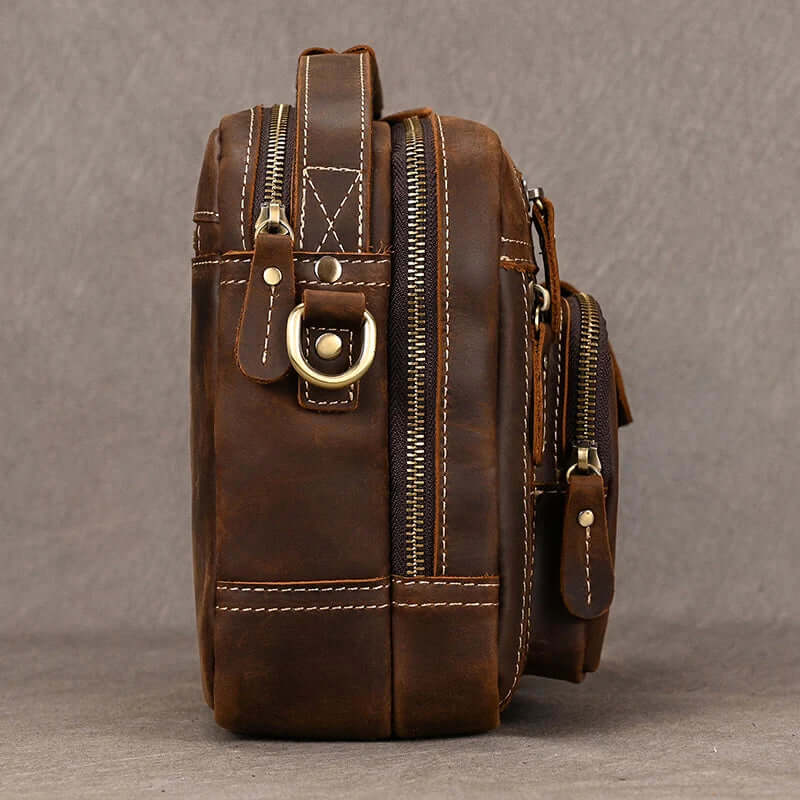 Male Leather Messenger Bag