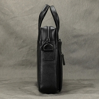 Real Leather Male Laptop Briefcase