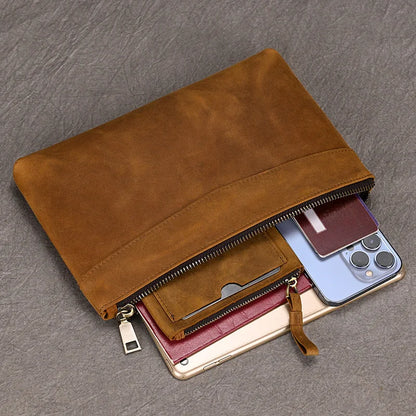 Zipper Business Large Capacity Clutch Bag
