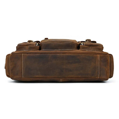 Leather Laptop Briefcase for Work and Travel