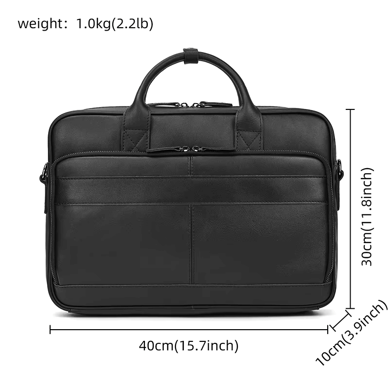 Classic Leather Bag for Laptop Men's Briefcase