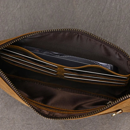 Zipper Business Large Capacity Clutch Bag